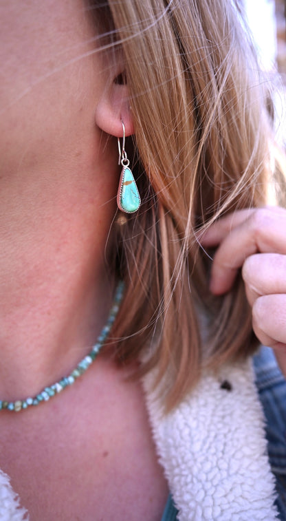 Broken Arrow Turquoise Earrings