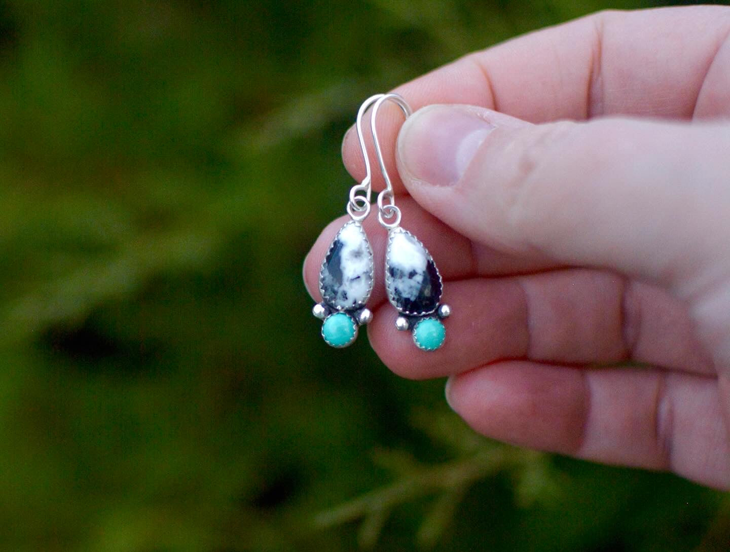 White Buffalo + Carico Lake Turquoise Earrings