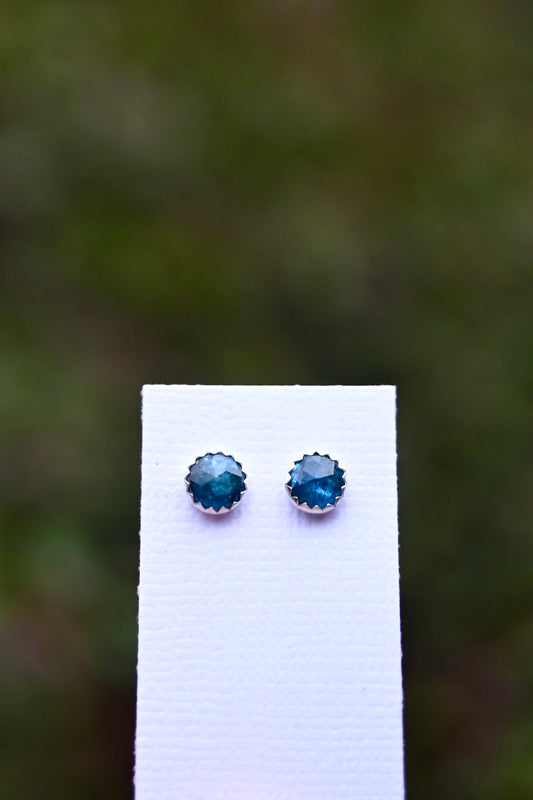 Blue Kyanite Stud Earrings