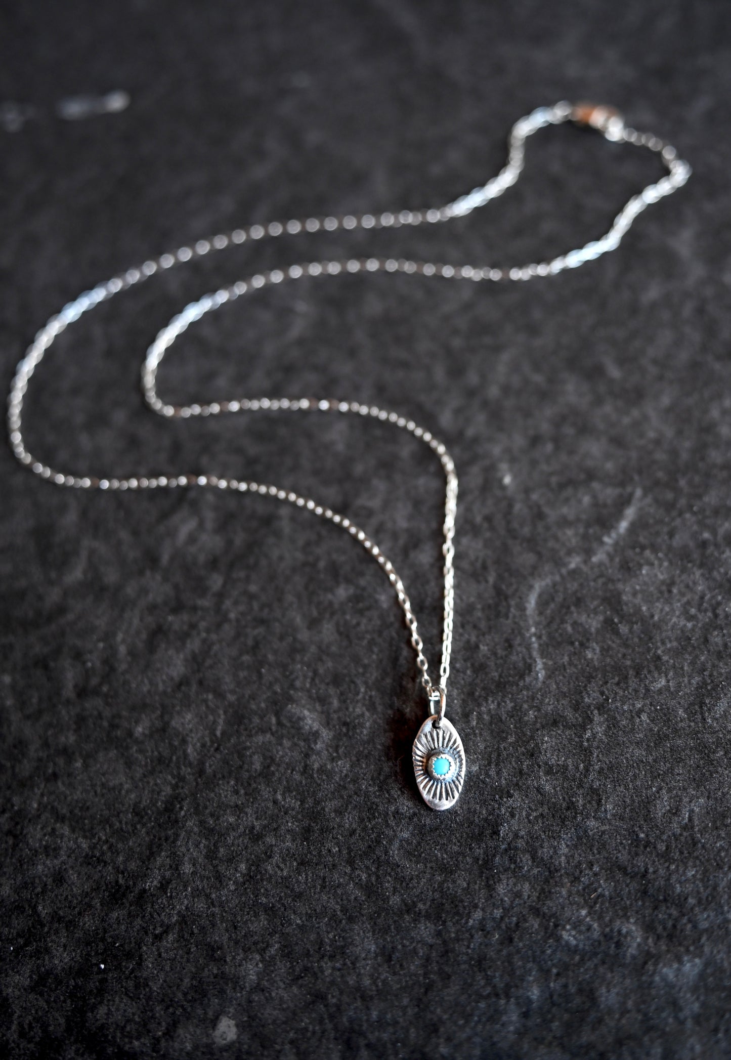 Campitos Turquoise Mini Pendant Necklace, 18"