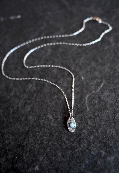 Campitos Turquoise Mini Pendant Necklace, 18"