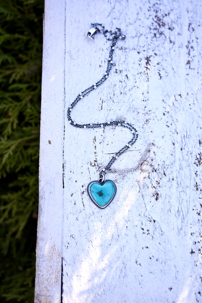 Turquoise Heart Necklace - No. 4