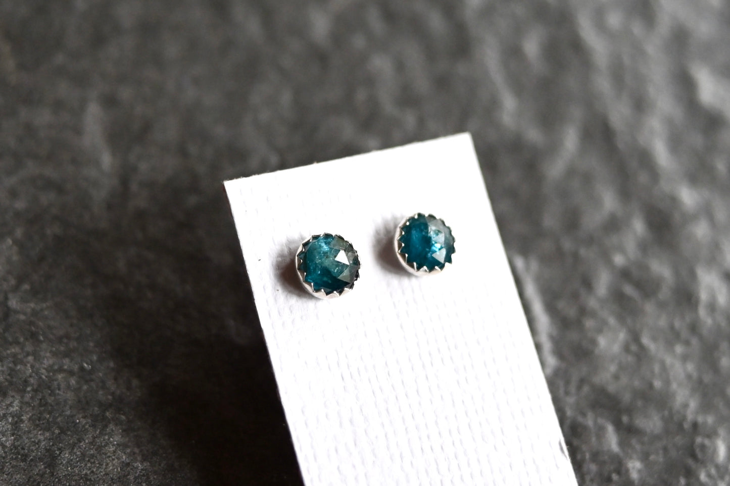 Blue Kyanite Stud Earrings