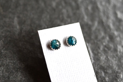 Blue Kyanite Stud Earrings