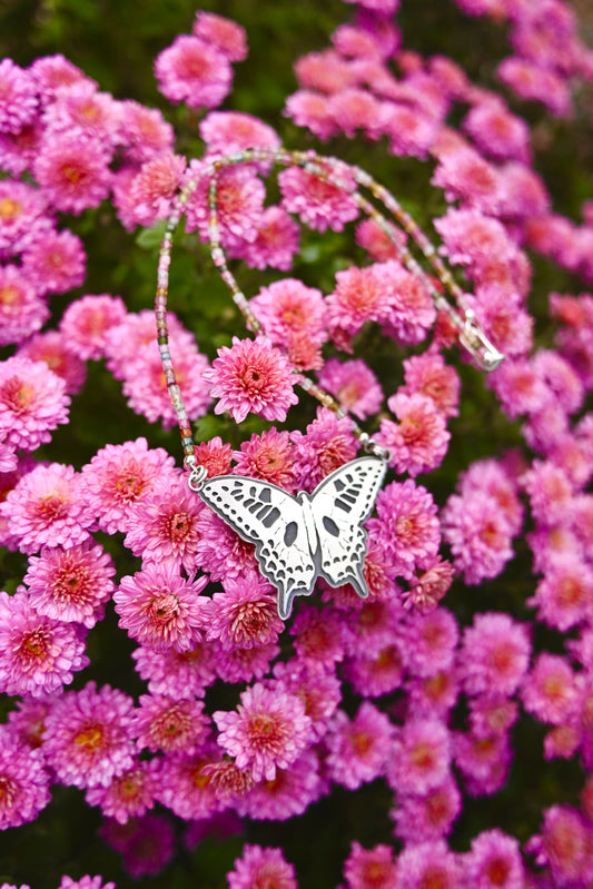 Swallowtail Butterfly + Tourmaline Necklace
