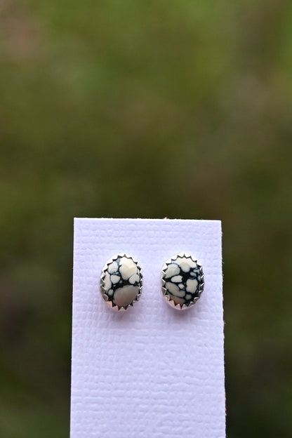 New Lander Variscite Stud Earrings