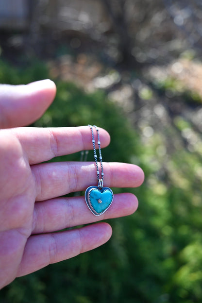 Turquoise Heart Necklace - No. 4