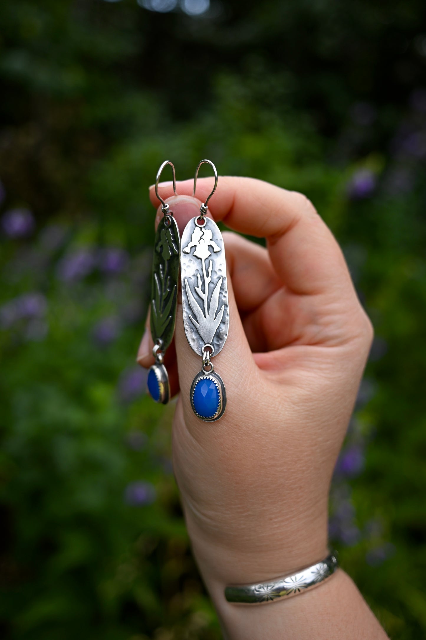 Iris + Blue Chalcedony Earrings