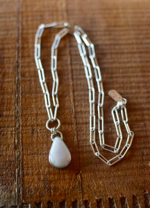 White Buffalo Paperclip Chain Necklace