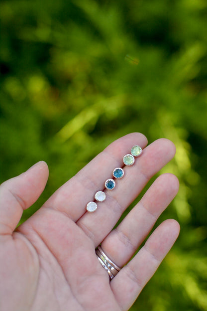 Green Kyanite Stud Earrings