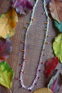 Ombré Baltic Amber Beaded Chain Necklace -  No. 2