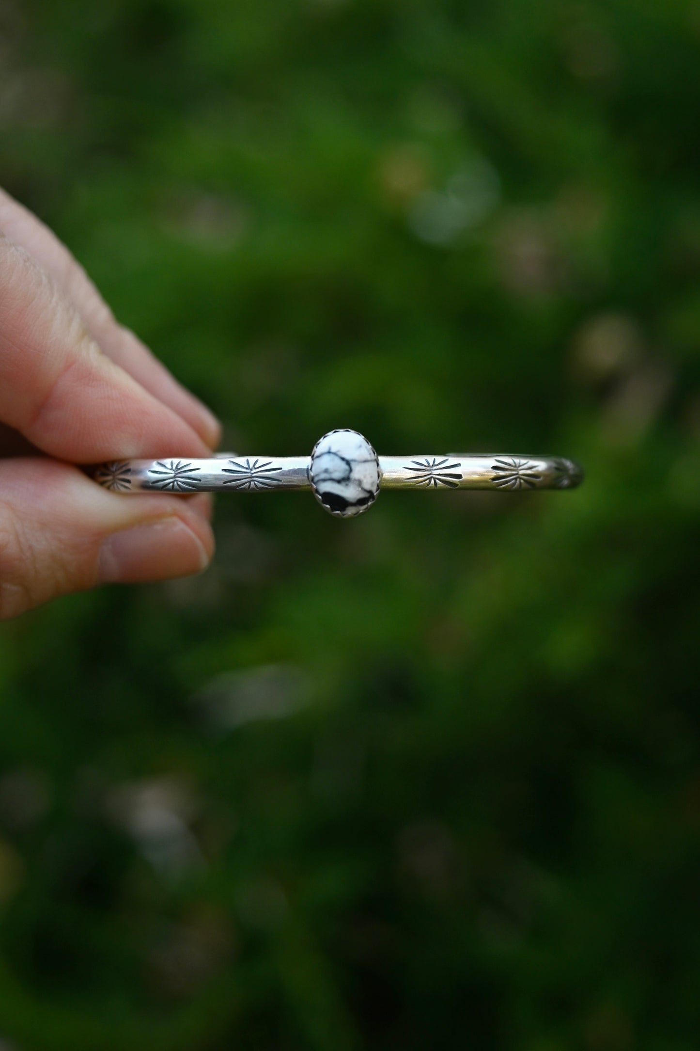 White Buffalo Stacking Cuff Bracelet