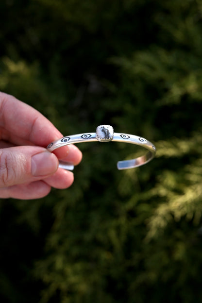 White Buffalo Stacking Cuff Bracelet