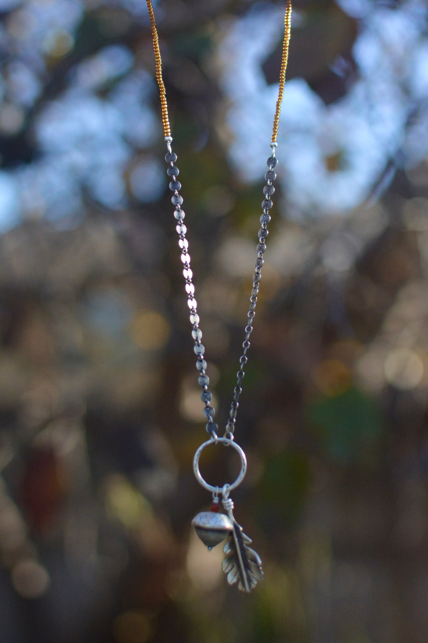 Acorn + Oak Leaf Necklace - No. 2