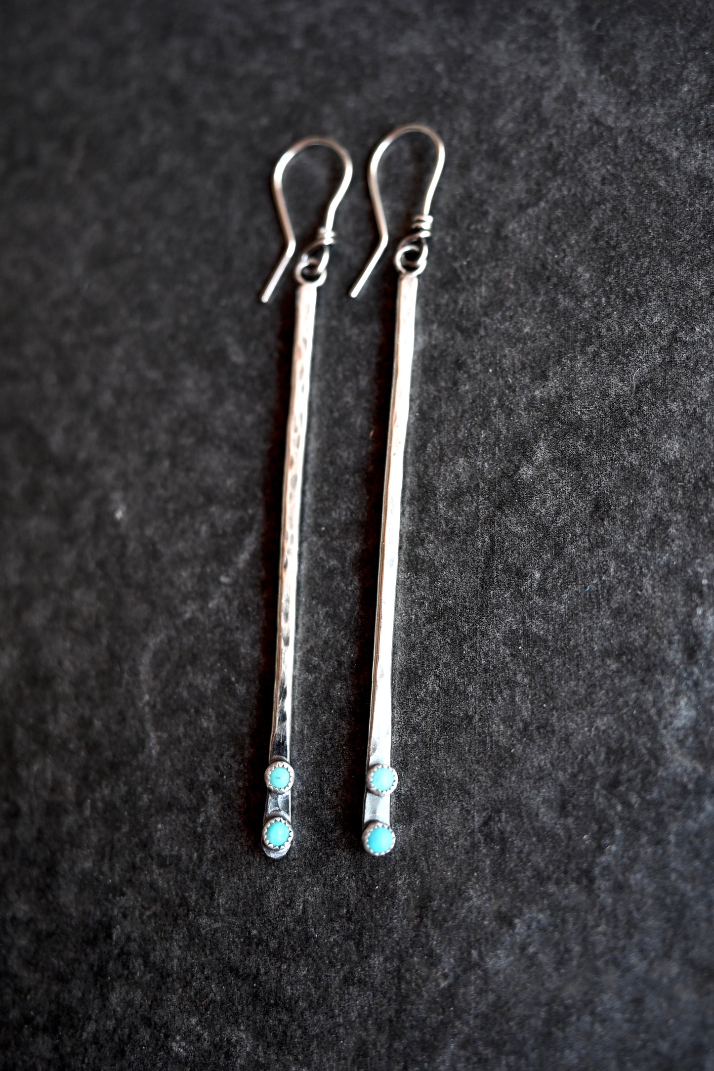 Campitos Turquoise Matchstick Drop Earrings - No.2