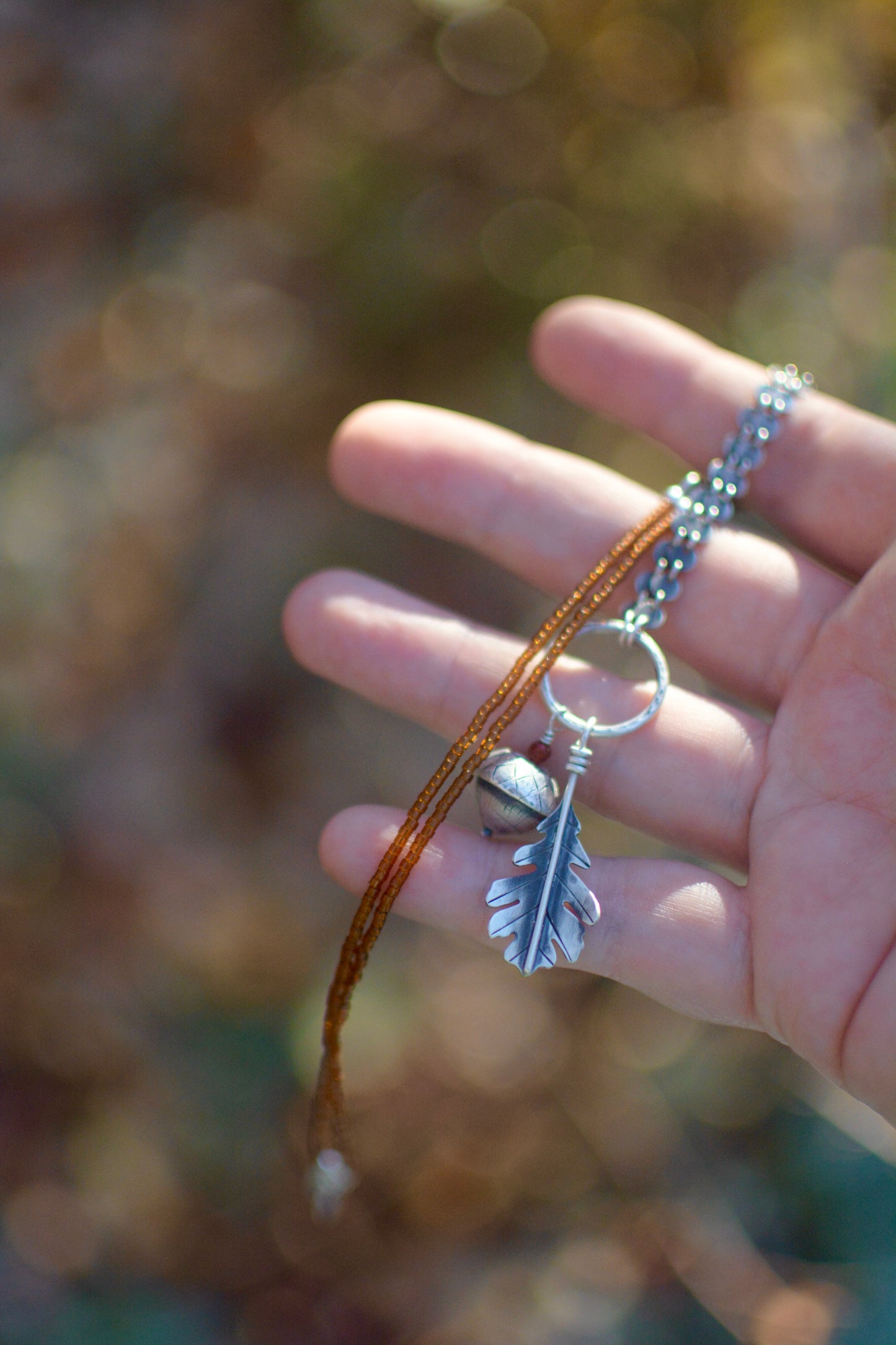 Acorn + Oak Leaf Necklace - No. 2