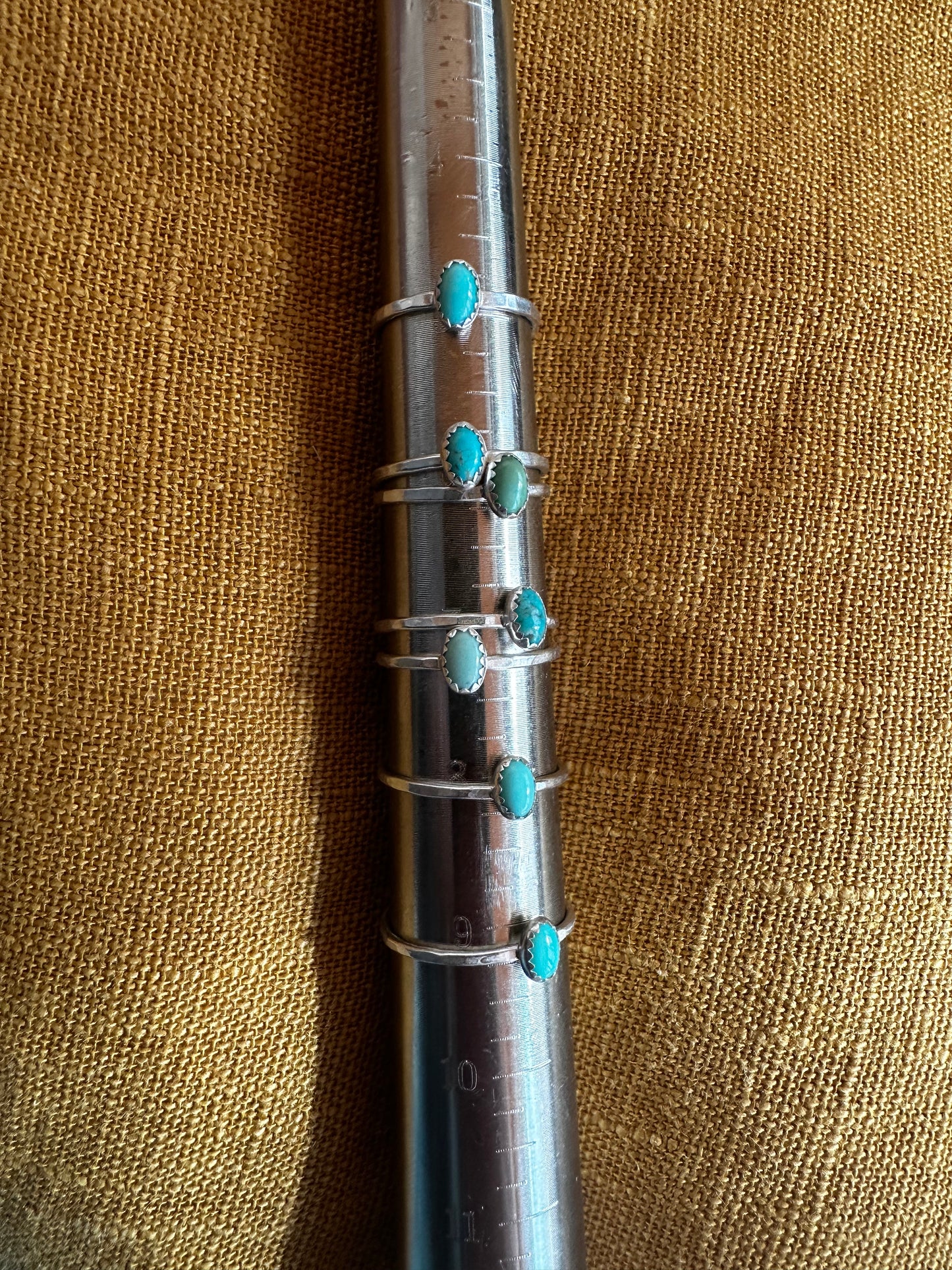 Dainty Oval Turquoise Ring - Various Sizes