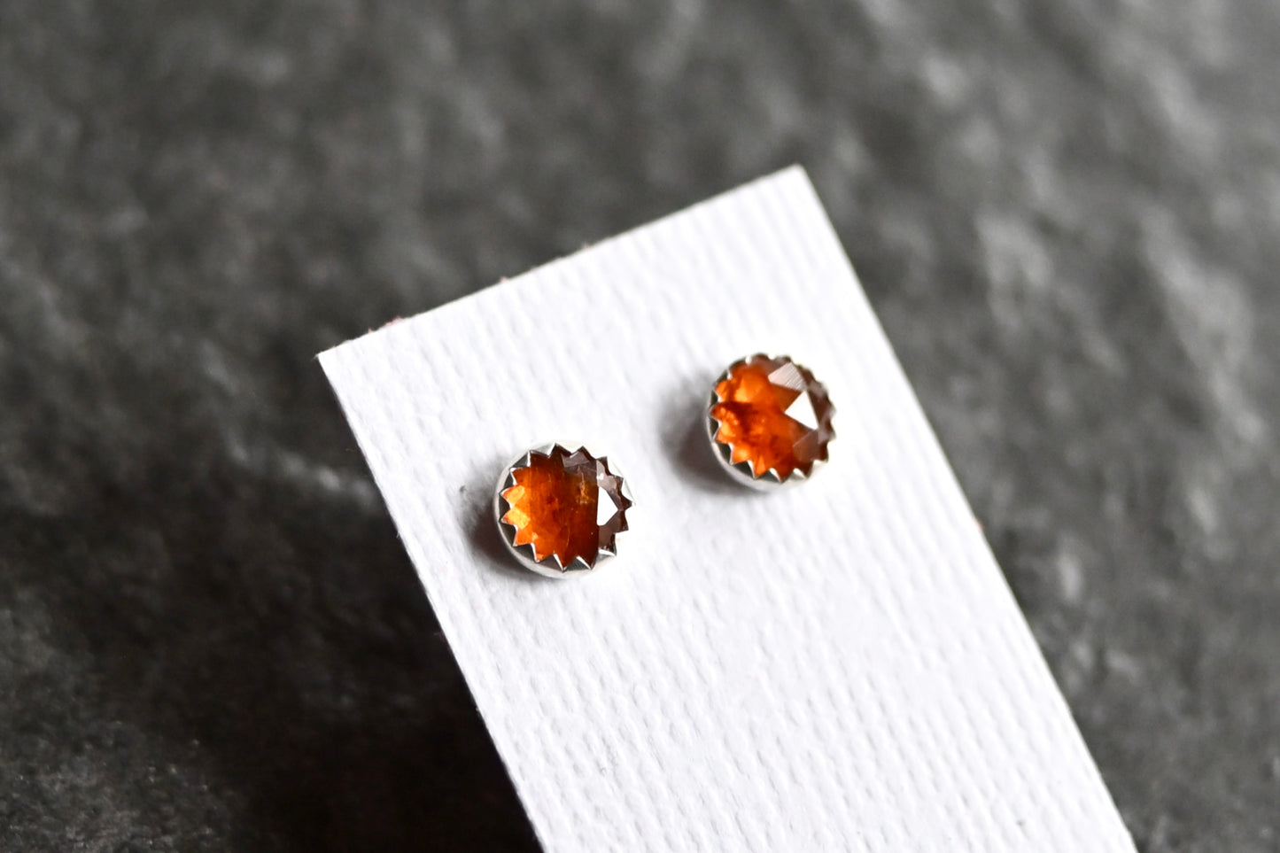 Orange Kyanite Stud Earrings