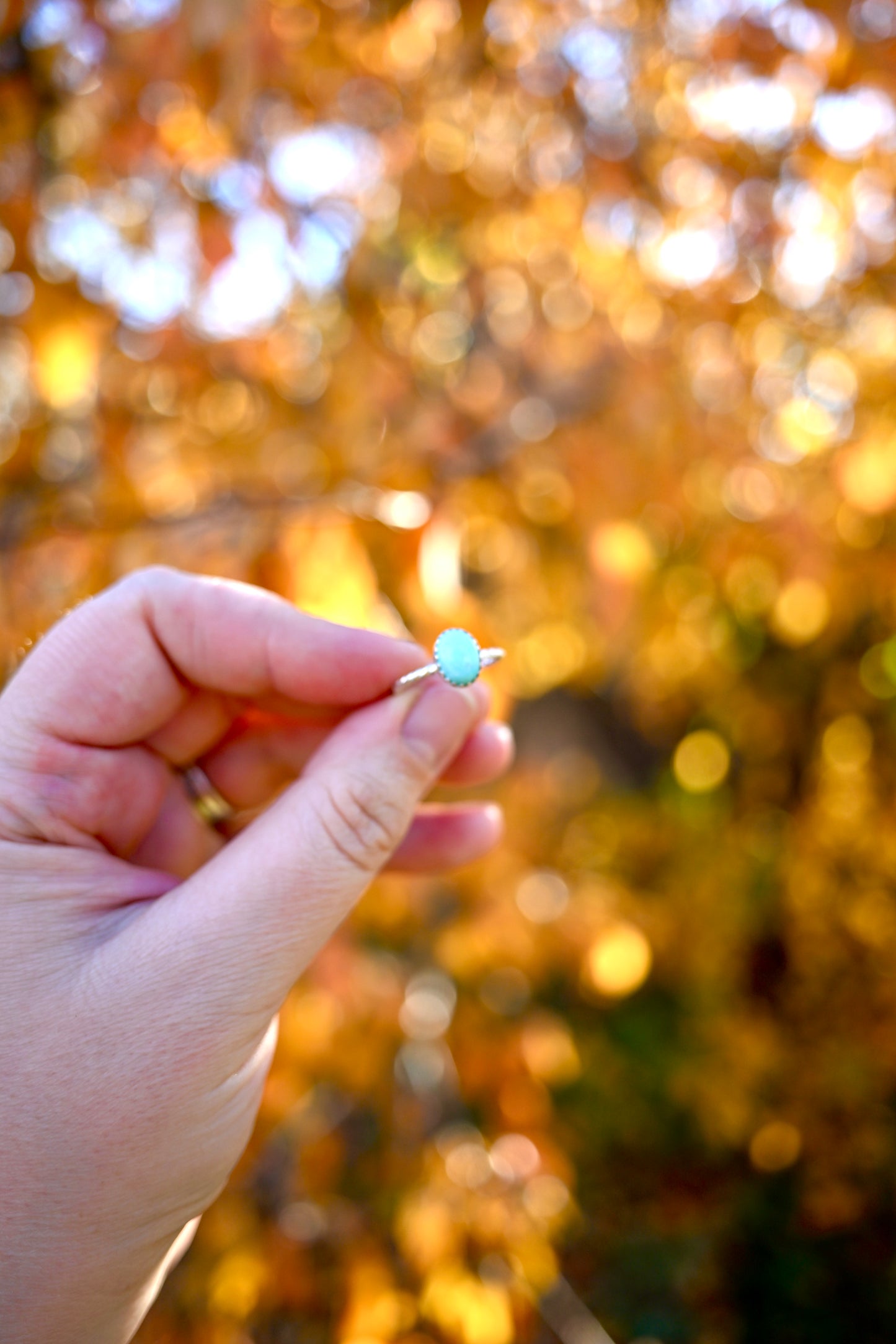 Dainty Campitos Turquoise Ring - Size 6.75