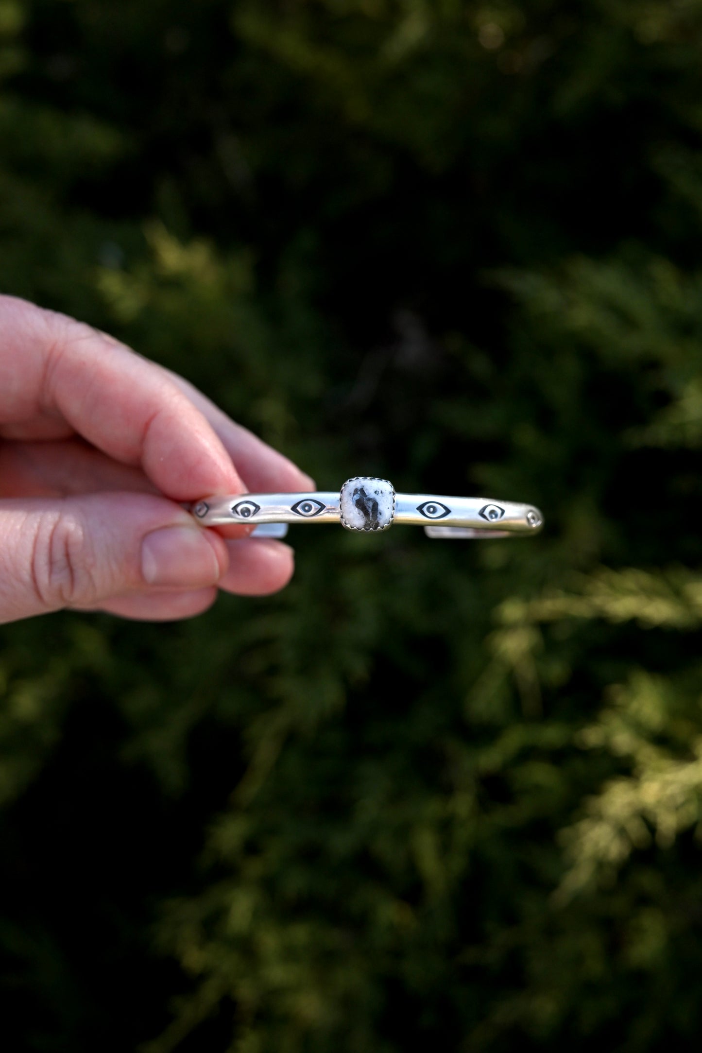 White Buffalo Stacking Cuff Bracelet