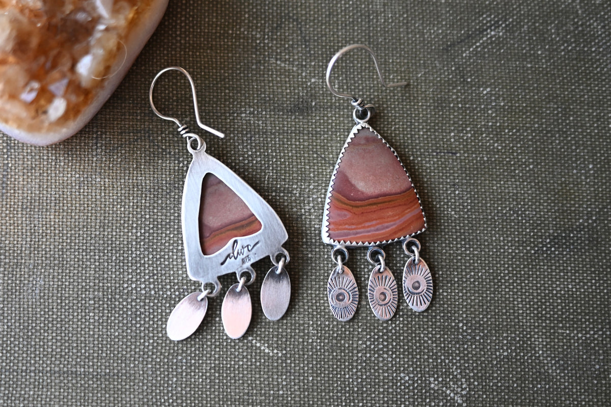 Landscape Jasper Fringe Earrings