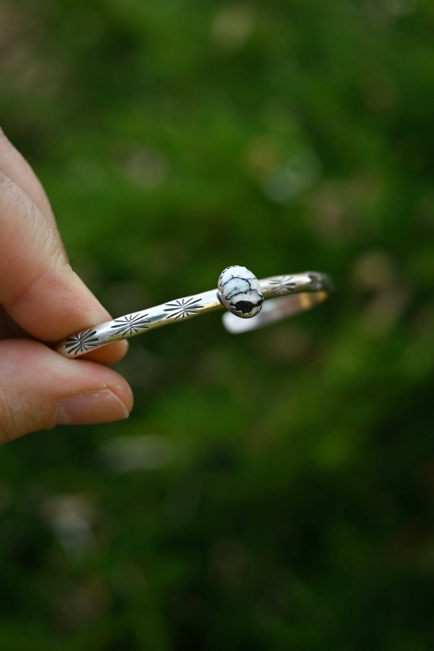 White Buffalo Stacking Cuff Bracelet