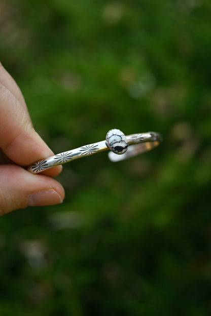 White Buffalo Stacking Cuff Bracelet