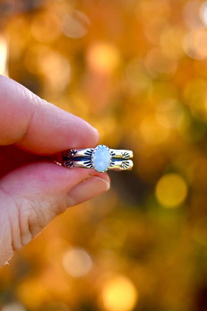 Australian Opal Gemstone Ring - Size 8.5