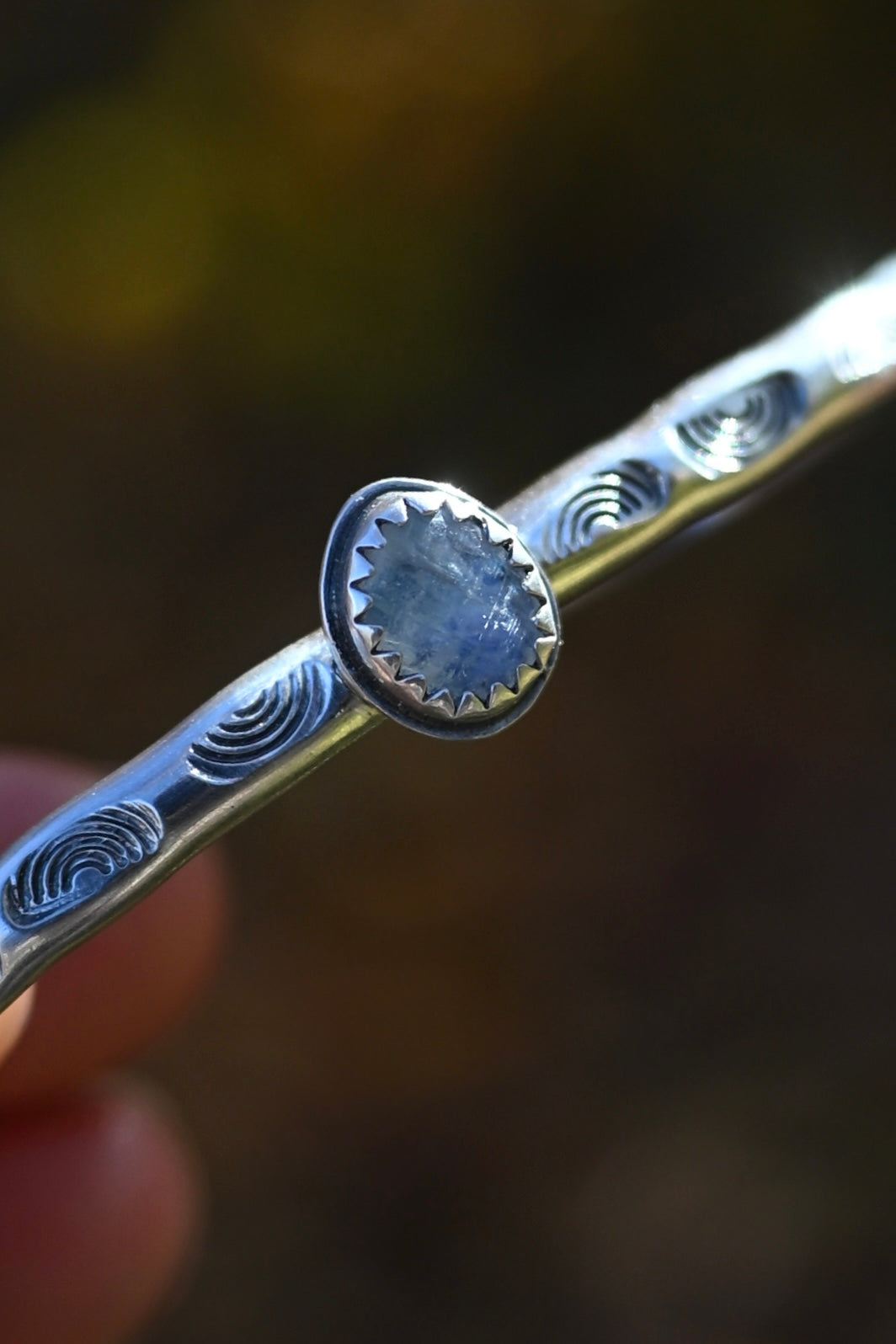 Moonstone Gemstone Stacking Cuff Bracelet