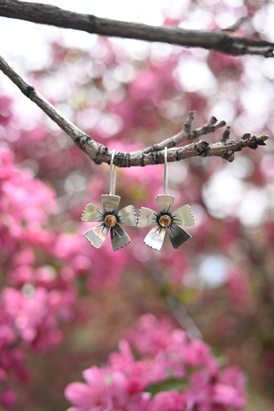 Citrine Petal Drop Earrings