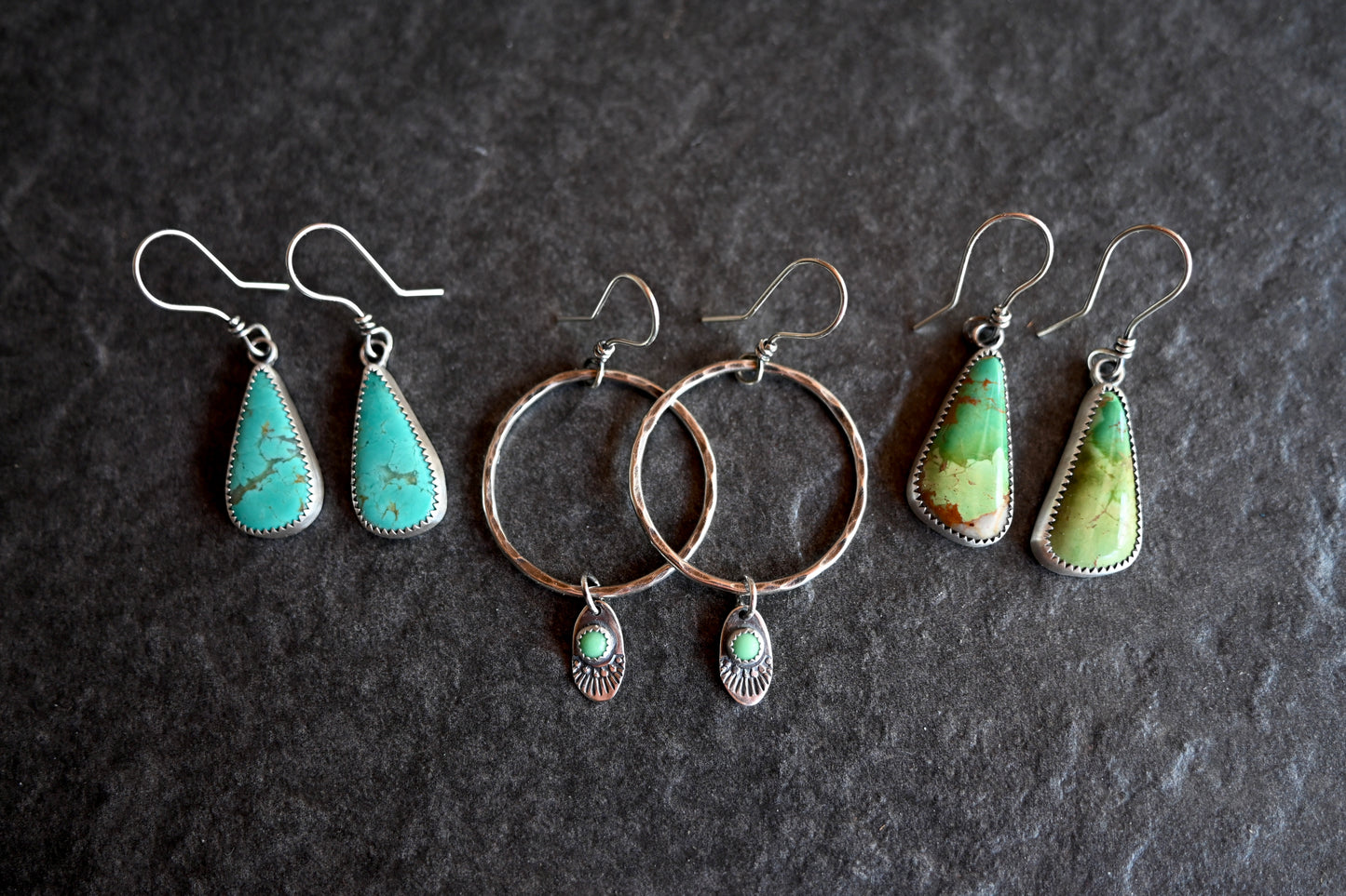 Broken Arrow Turquoise Earrings - No.2