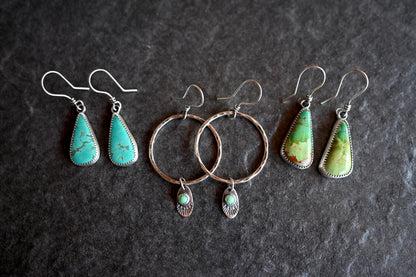 Broken Arrow Turquoise Earrings - No.2