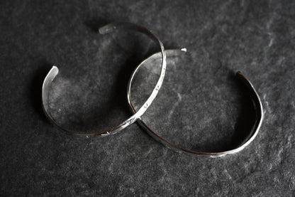 Sterling Silver Stamped Stacking Cuff Bracelet