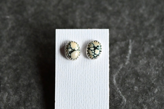 New Lander Variscite Stud Earrings