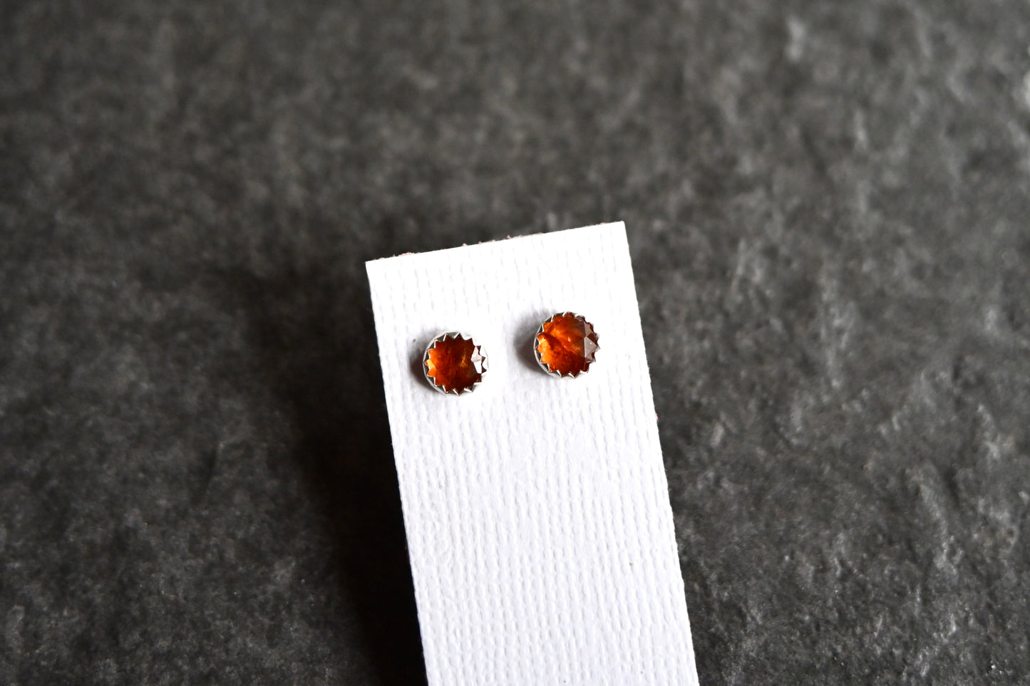 Orange Kyanite Stud Earrings