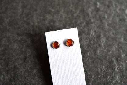 Orange Kyanite Stud Earrings