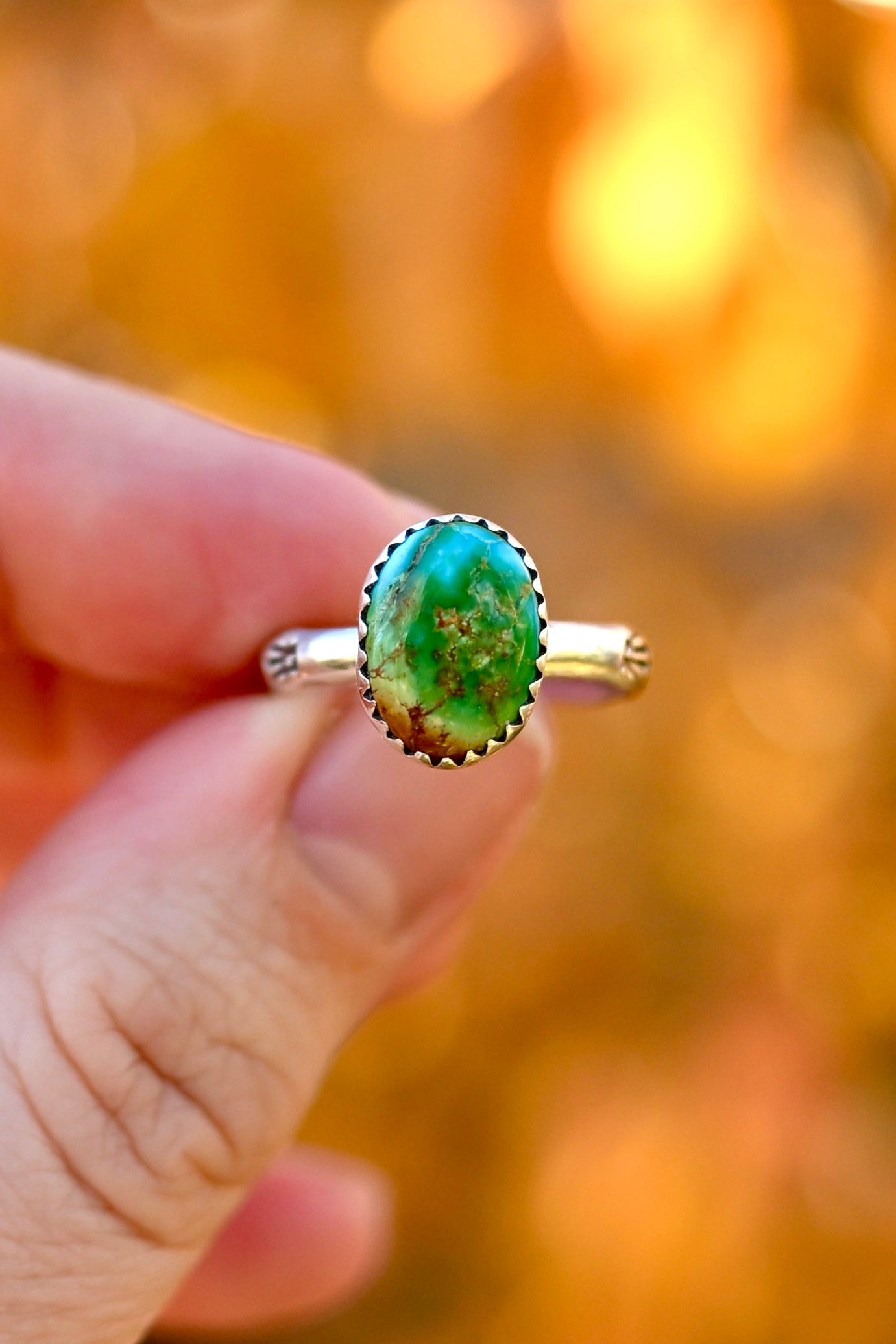 Sonoran Gold Turquoise Ring - Size 7.25