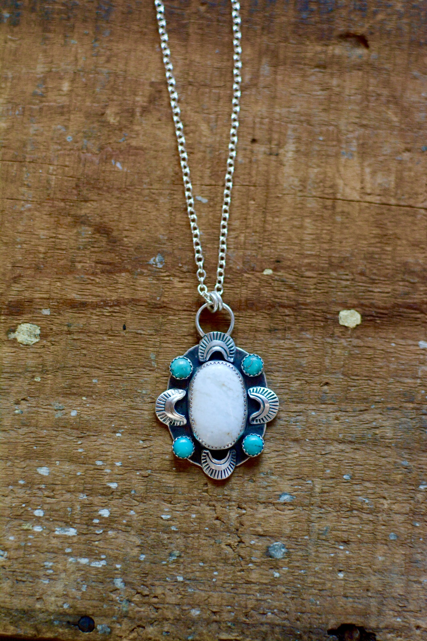 Carico Lake Turquoise + White Buffalo Turquoise Necklace