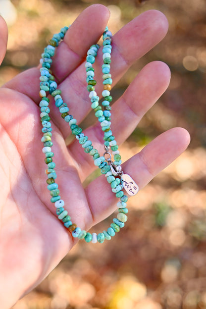 Lone Mountain Turquoise Beaded Necklace - 18”