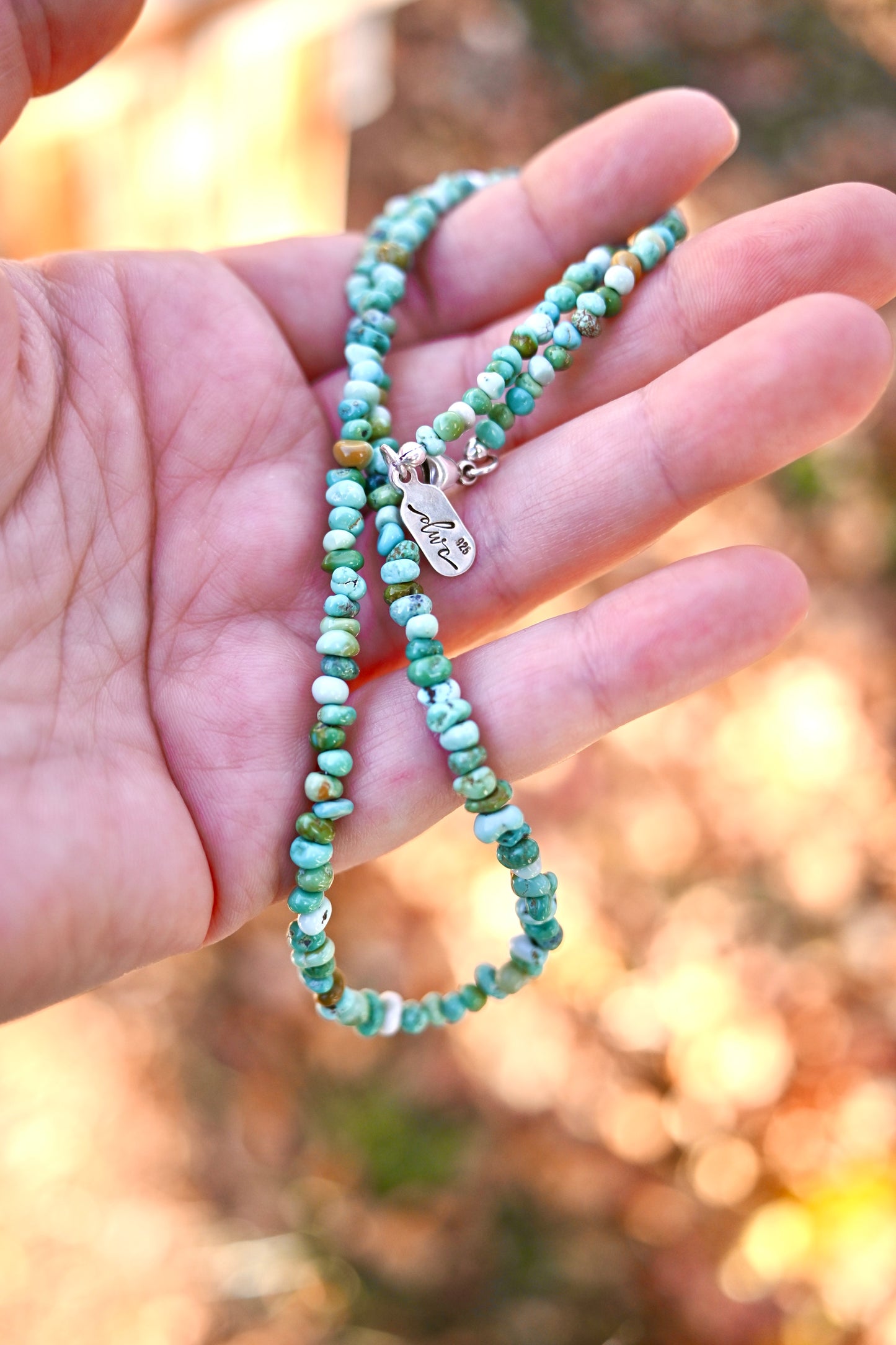 Lone Mountain Turquoise Beaded Necklace - 18”