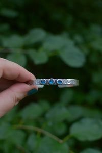 Kyanite Gemstone Stacking Cuff Bracelet