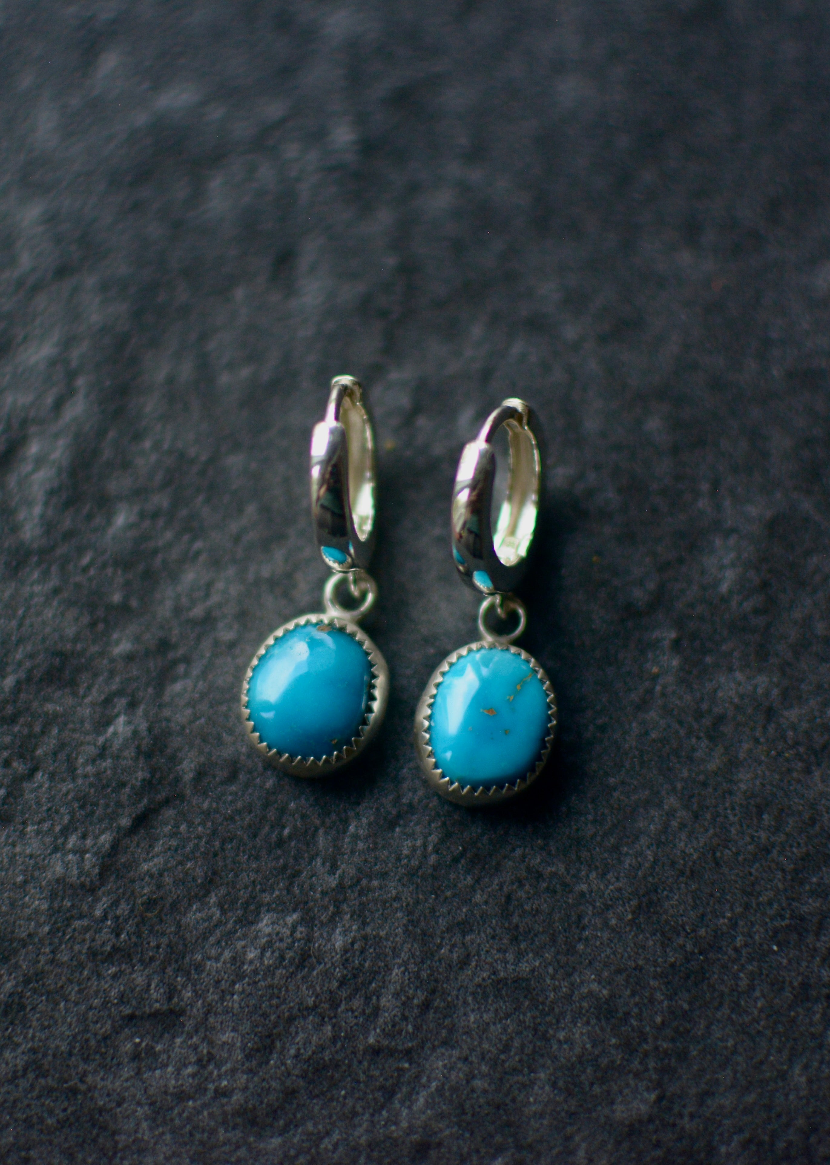 Sonoran Turquoise Hoop Earring Huggies - No. 3