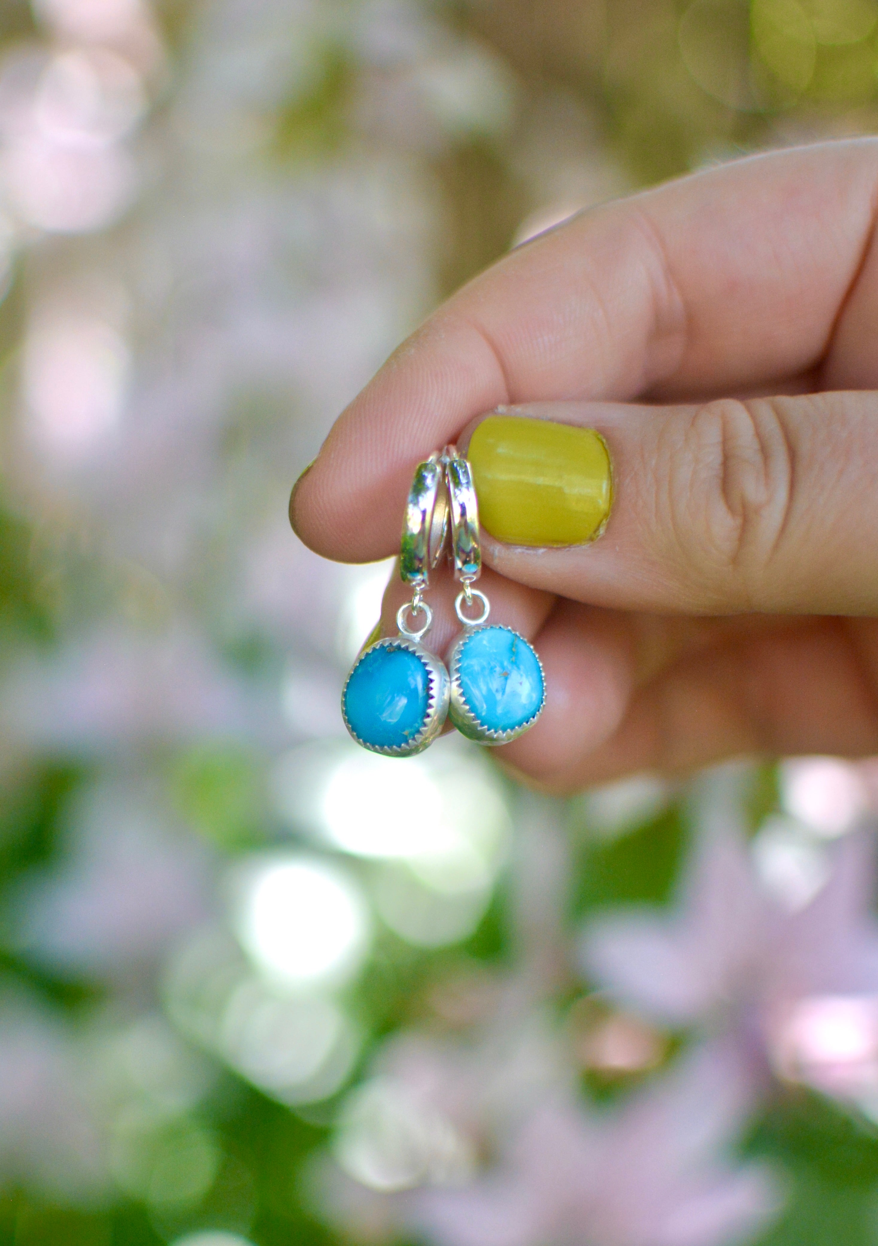 Sonoran Turquoise Hoop Earring Huggies - No. 3