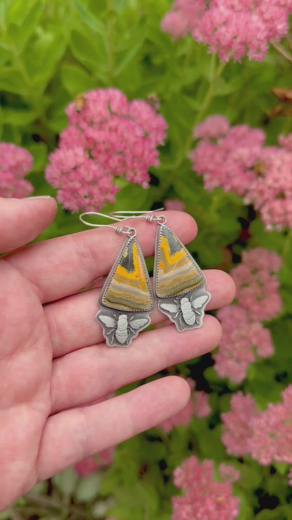 Bumblebee Jasper Earrings