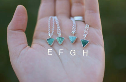 Mini Triangle Hubei Turquoise Necklace