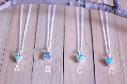 Mini Triangle Hubei Turquoise Necklace