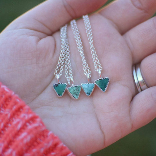 Mini Triangle Hubei Turquoise Necklace