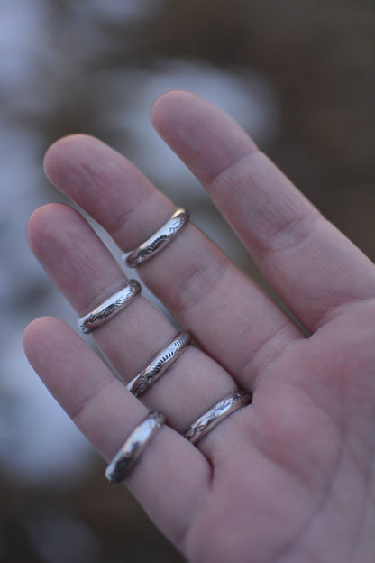 Turquoise Stamped Stacking Ring