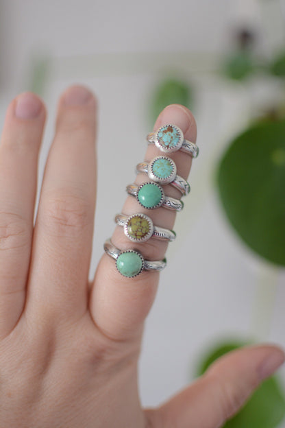 Turquoise Stamped Stacking Ring