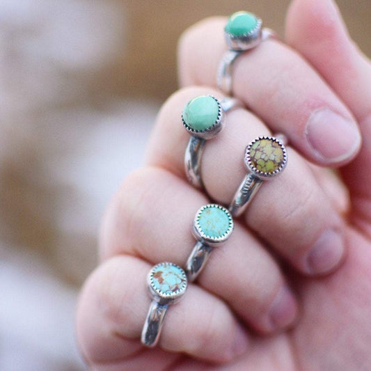 Turquoise Stamped Stacking Ring